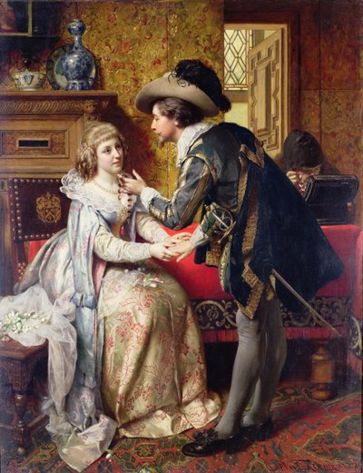 Das Hochzeitsgeschenk, 1874 von Pierre Jan van der Ouderra